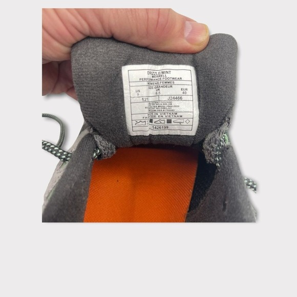 Merrell Womens Moab Ventilator Hiking Shoes Black J24466 Lace Up Leather Mesh 9M - Picture 8 of 12